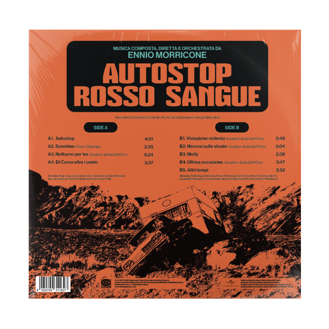 Autostop Rosso Sangue (TURQUOISE TRANSPARENT LP)